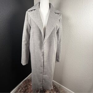 Chic Gray Women's Trench Coat